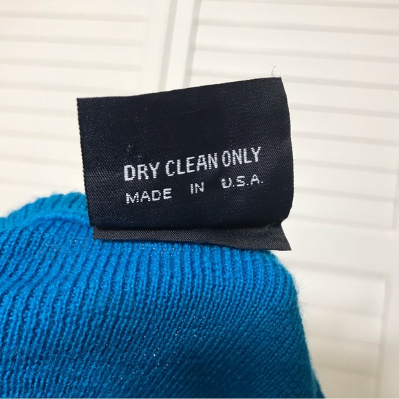 Vintage Demetre Men’s Blue Striped Wool Pullover Sweater Size Medium - Picture 7 of 7